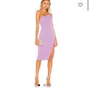Elegant One-Shoulder Purple Dress